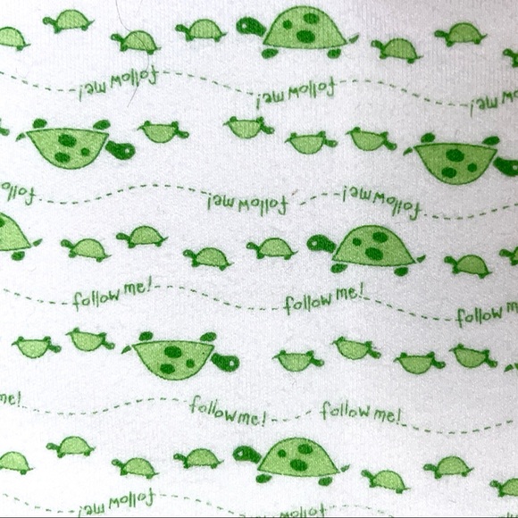 🐢 Parisian BeBe 2 piece set, white background with green turtles, 100% cotton - Picture 14 of 16